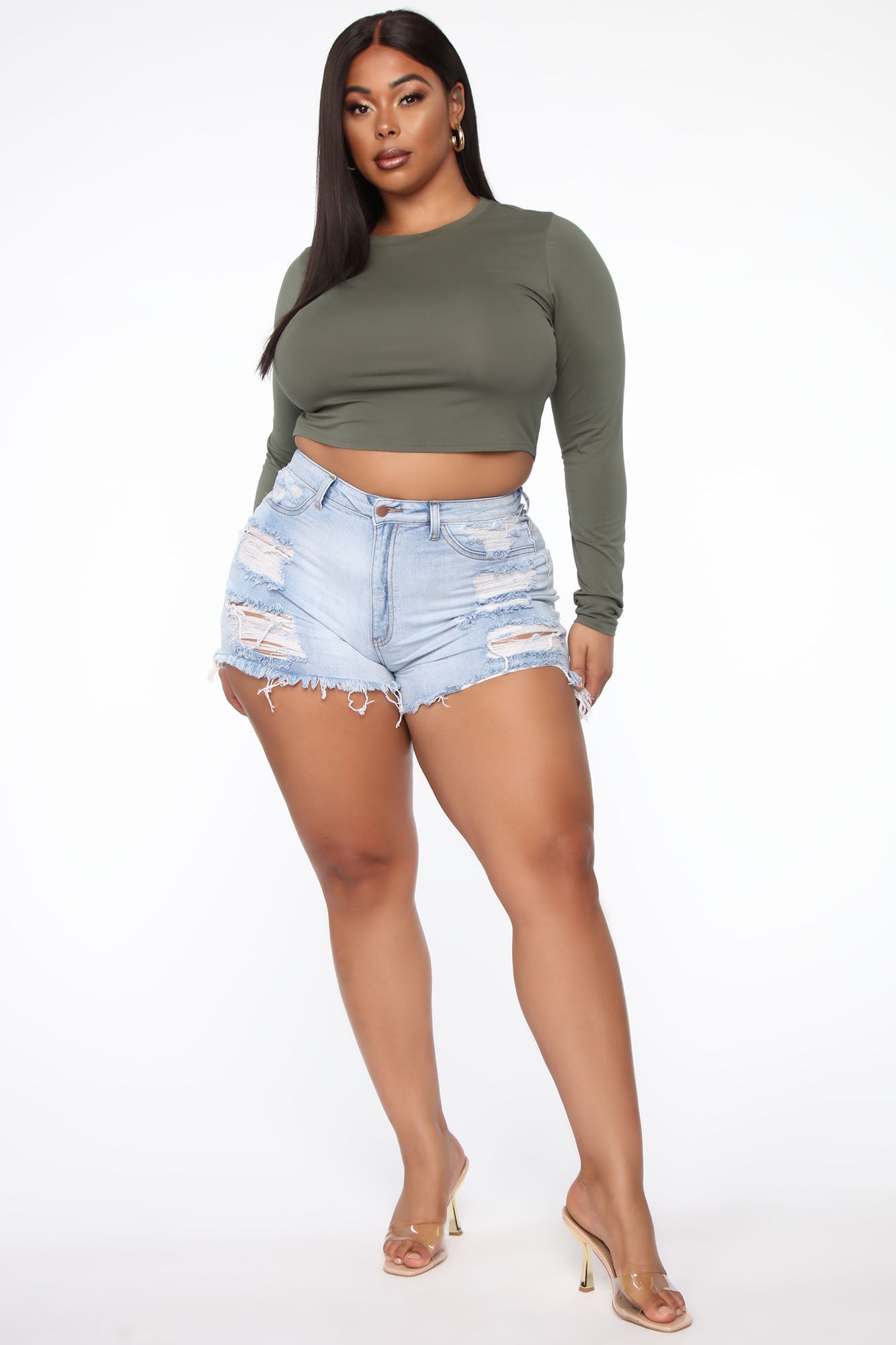 Robin Long Sleeve Top - Army Green