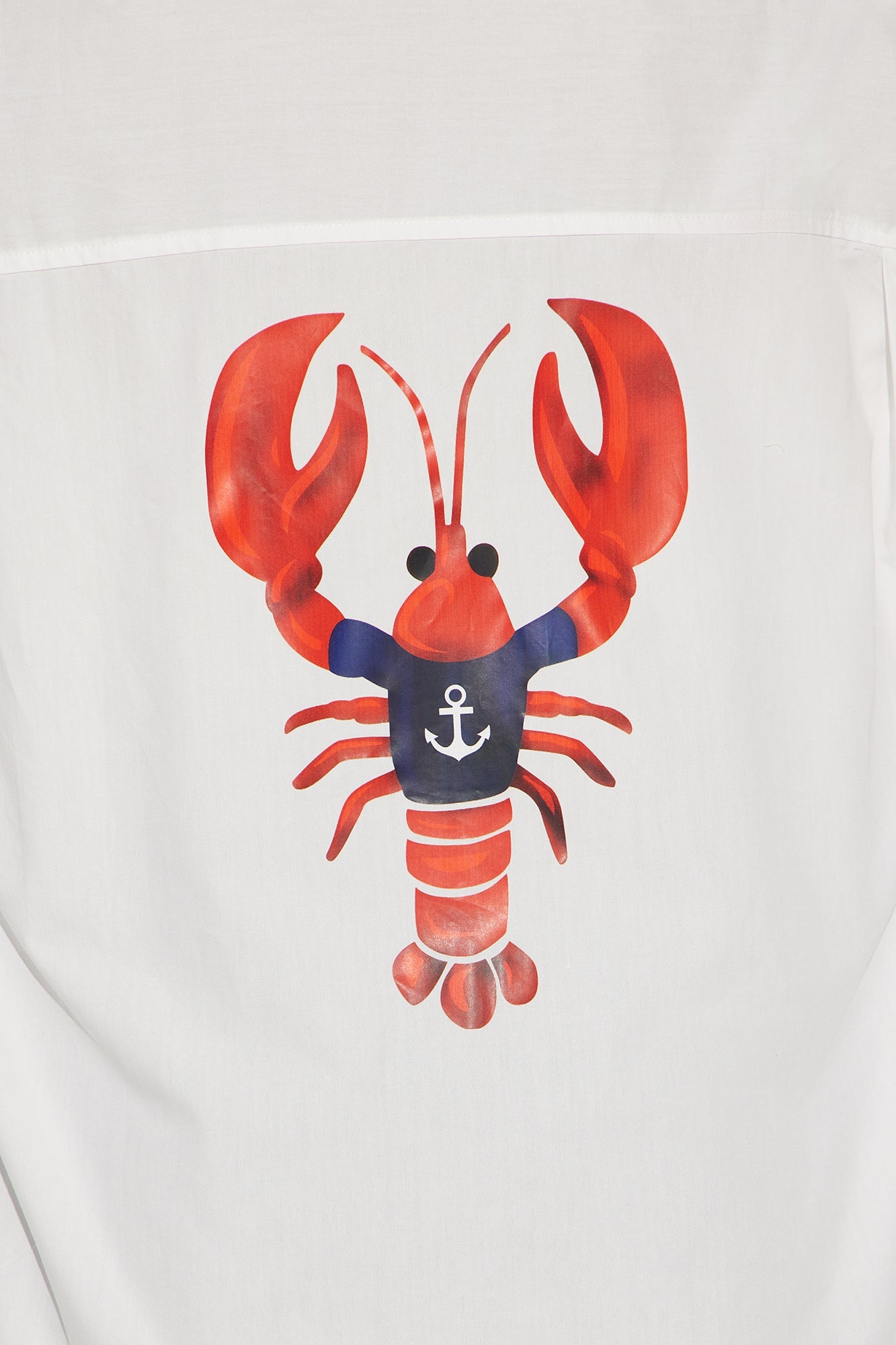 Seaside Lobster Poplin Shirt - White