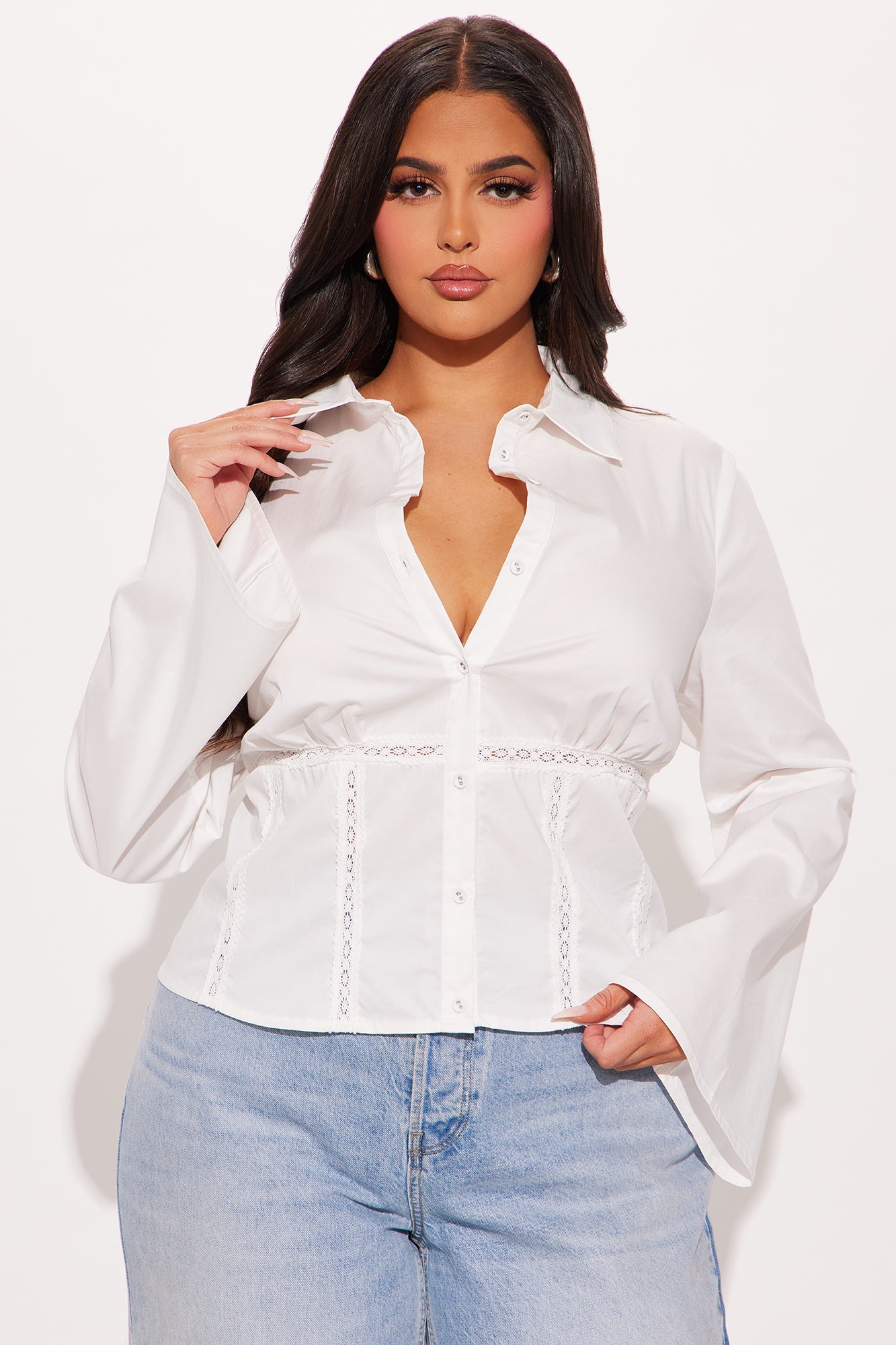 Take A Picture Poplin Shirt - White