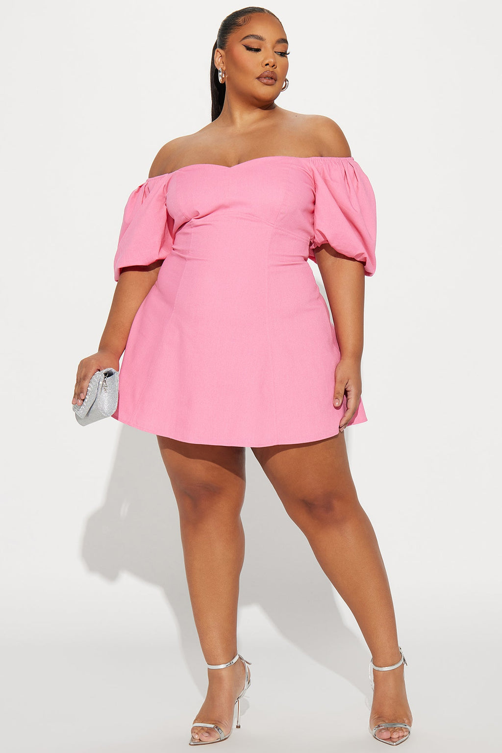 Sienna Linen Mini Dress - Pink