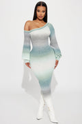 Shyanne Sweater Midi Dress - Green