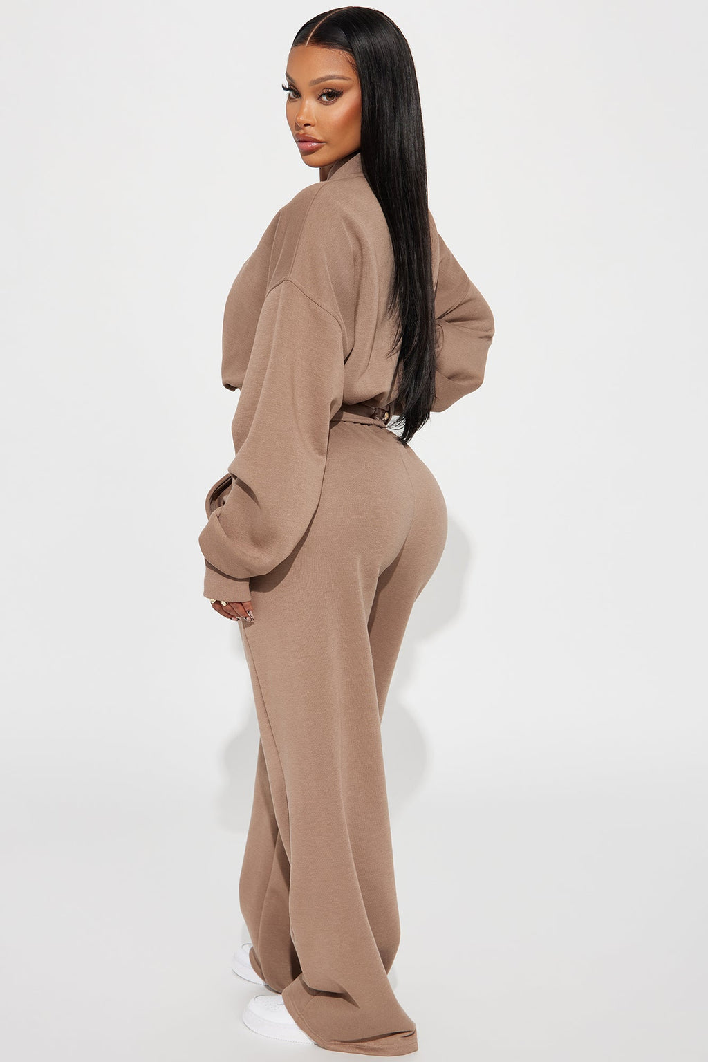 New York Fleece Pant Set - Mocha