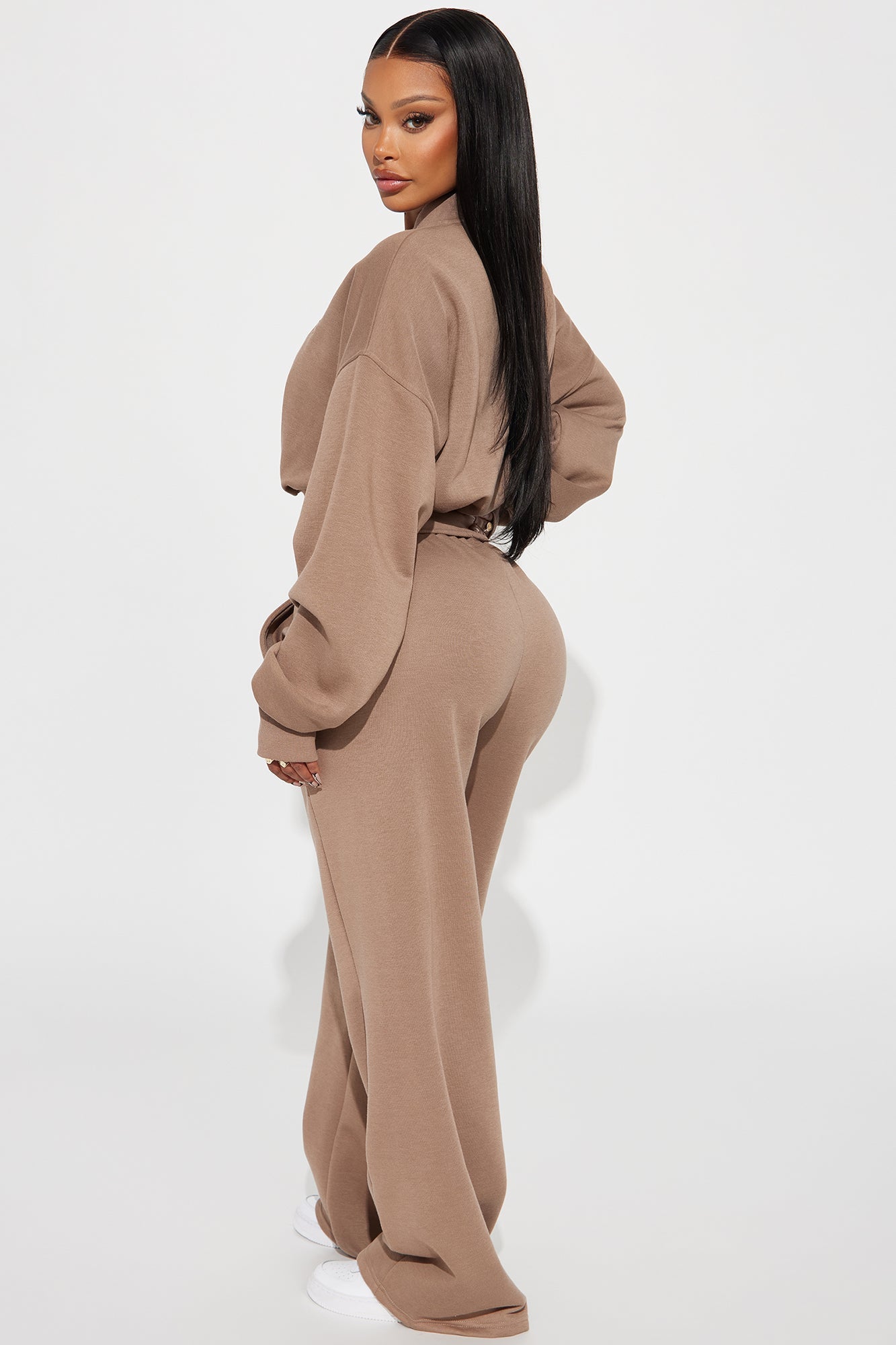 New York Fleece Pant Set - Mocha