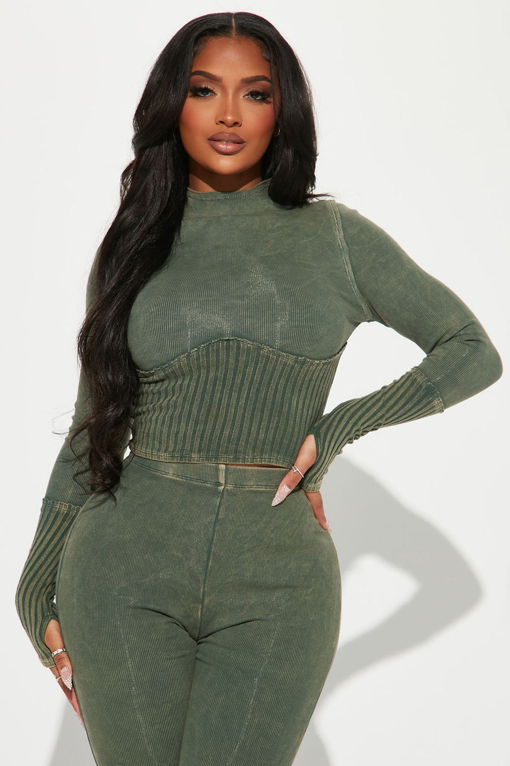 Always Hanging Out Legging Set - Olive