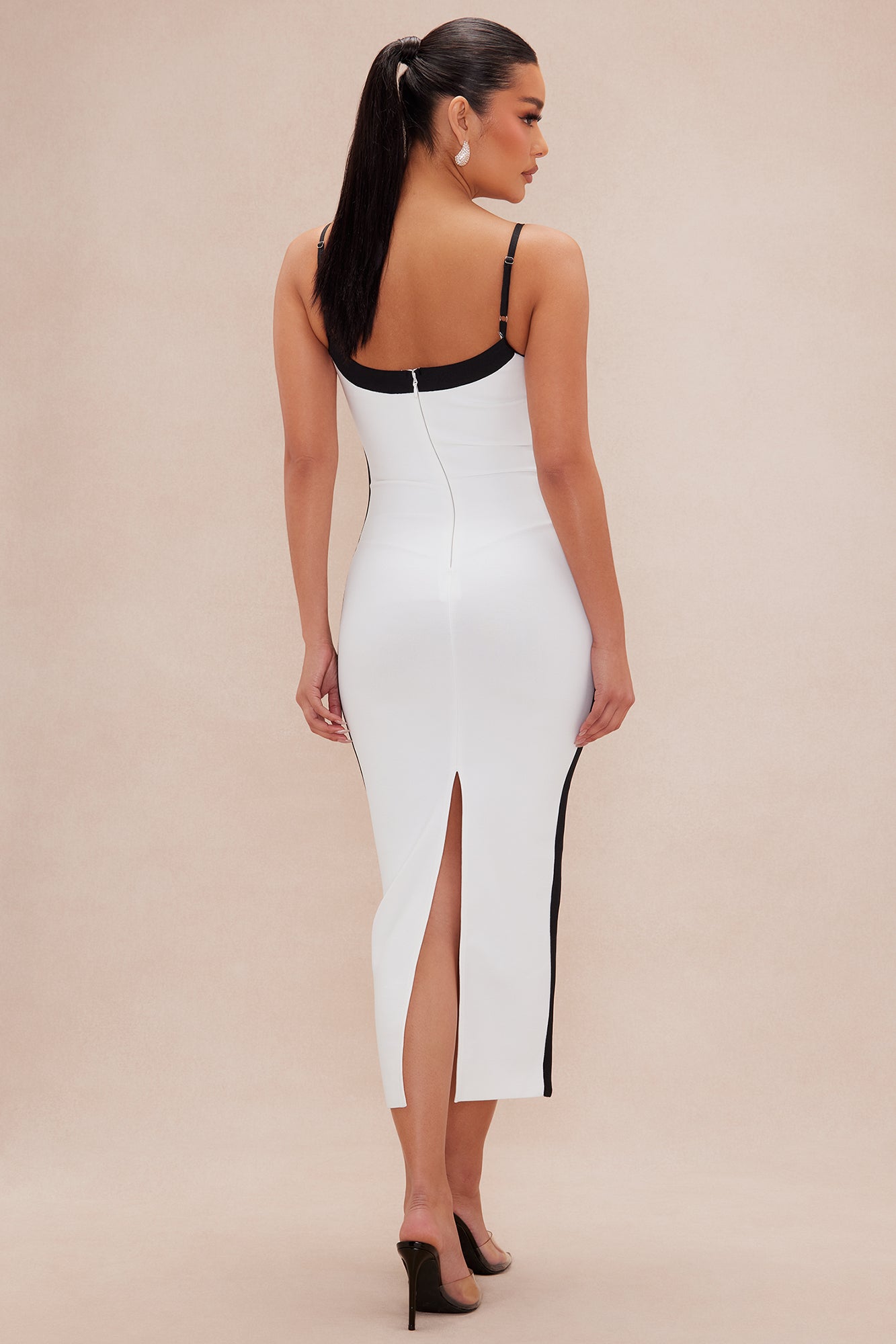 Jessi Bandage Maxi Dress - Black/White