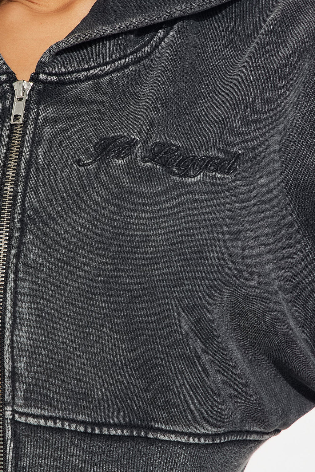 Jet Lagged French Terry Pant Set - Charcoal