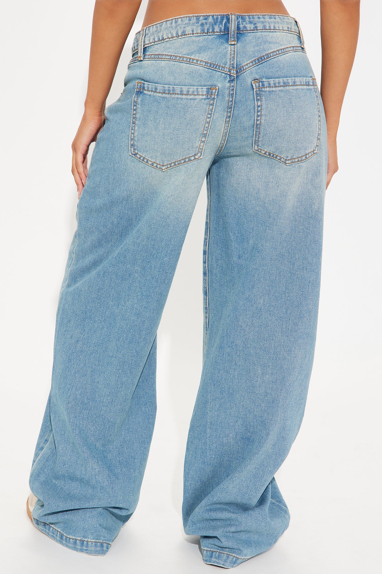 Rubie Non Stretch Wide Leg Jeans - Medium Wash