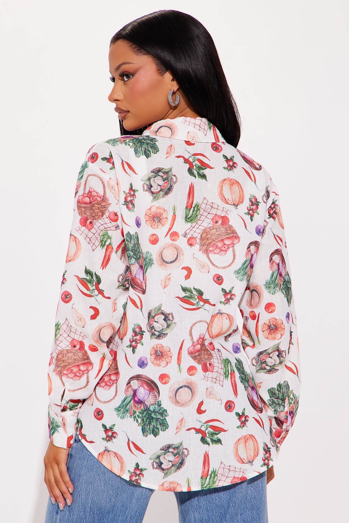 Bon Appetite Linen Shirt - White/combo