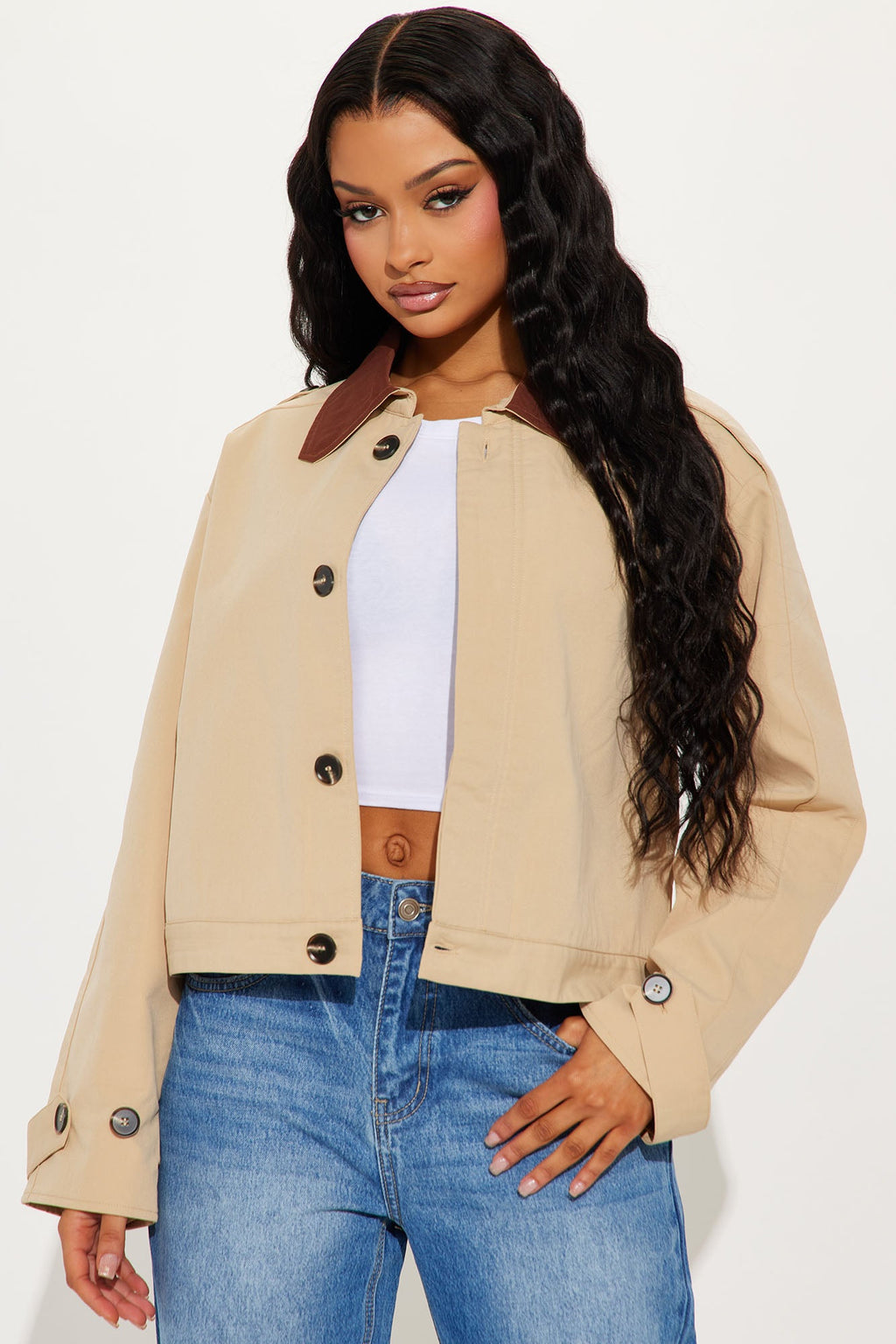 Asking Questions Barn Jacket - Khaki/combo