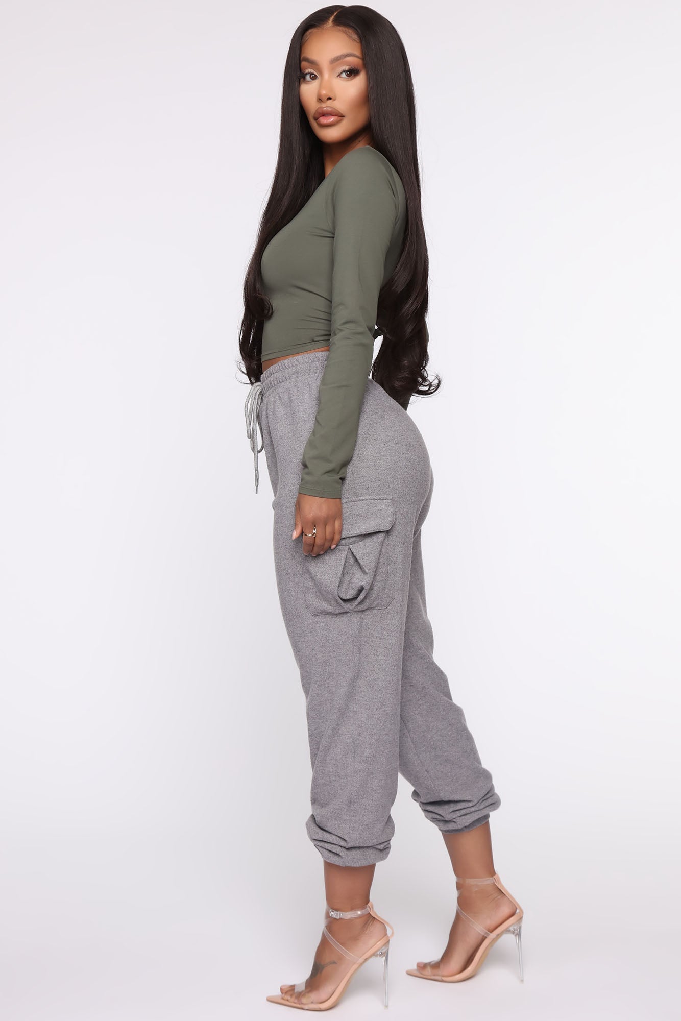 Robin Long Sleeve Top - Army Green