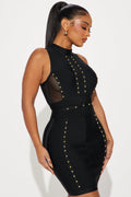 Nadia Bandage Mini Dress - Black