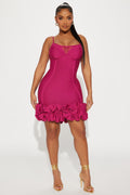 Everly Bandage Mini Dress - Magenta