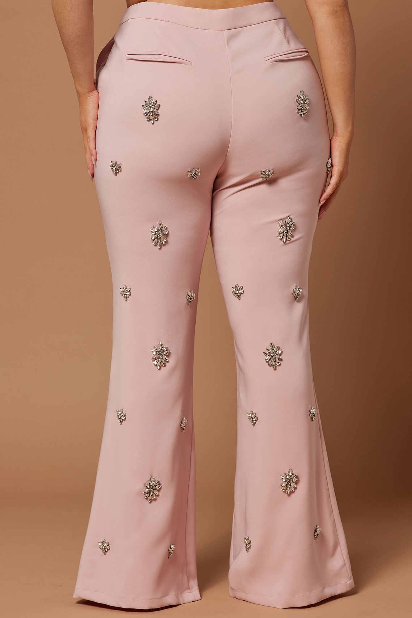 Verona Embellished Pant - Rose