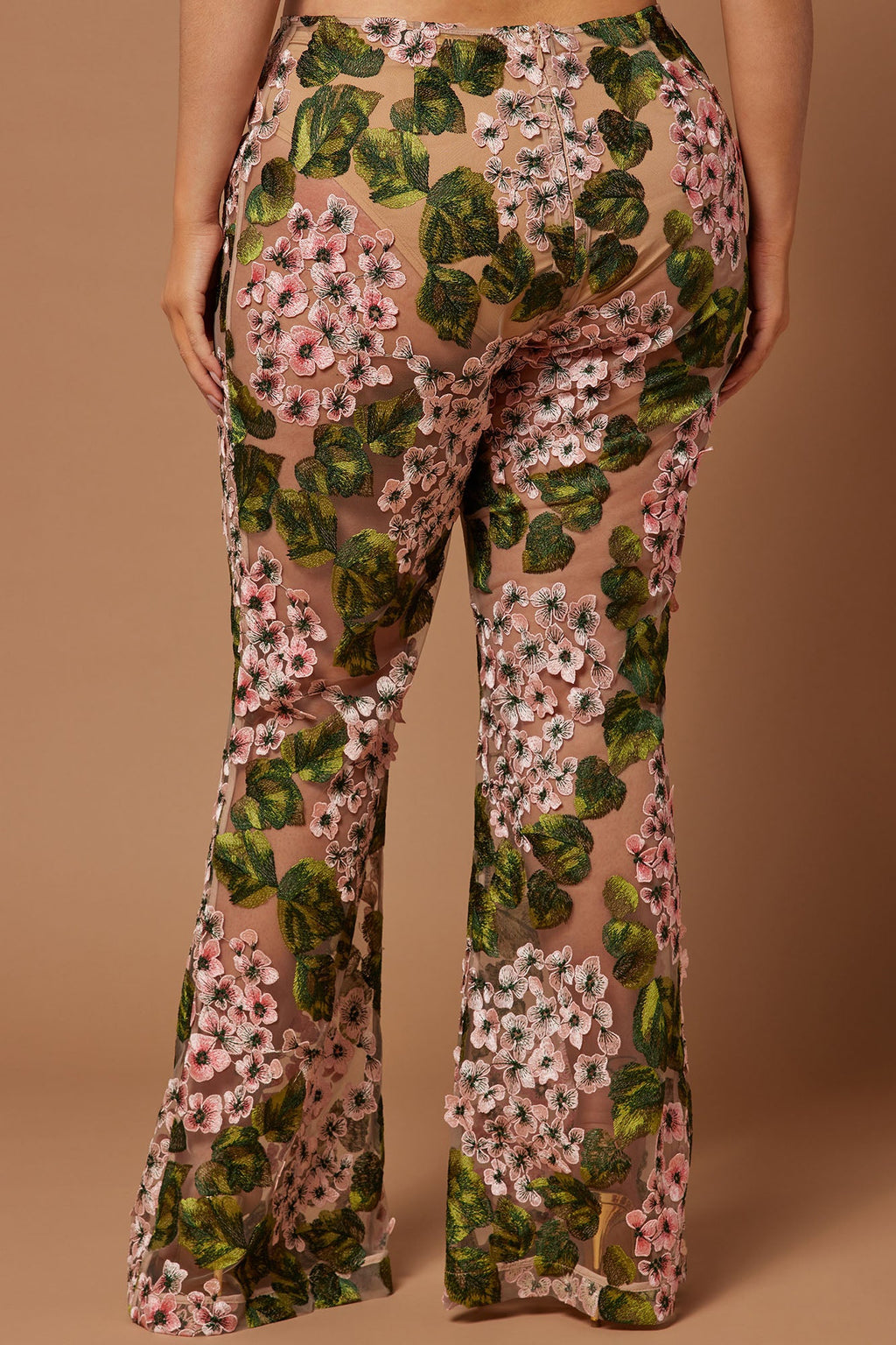 Elodie Floral Embroidered Pant - Pink/combo