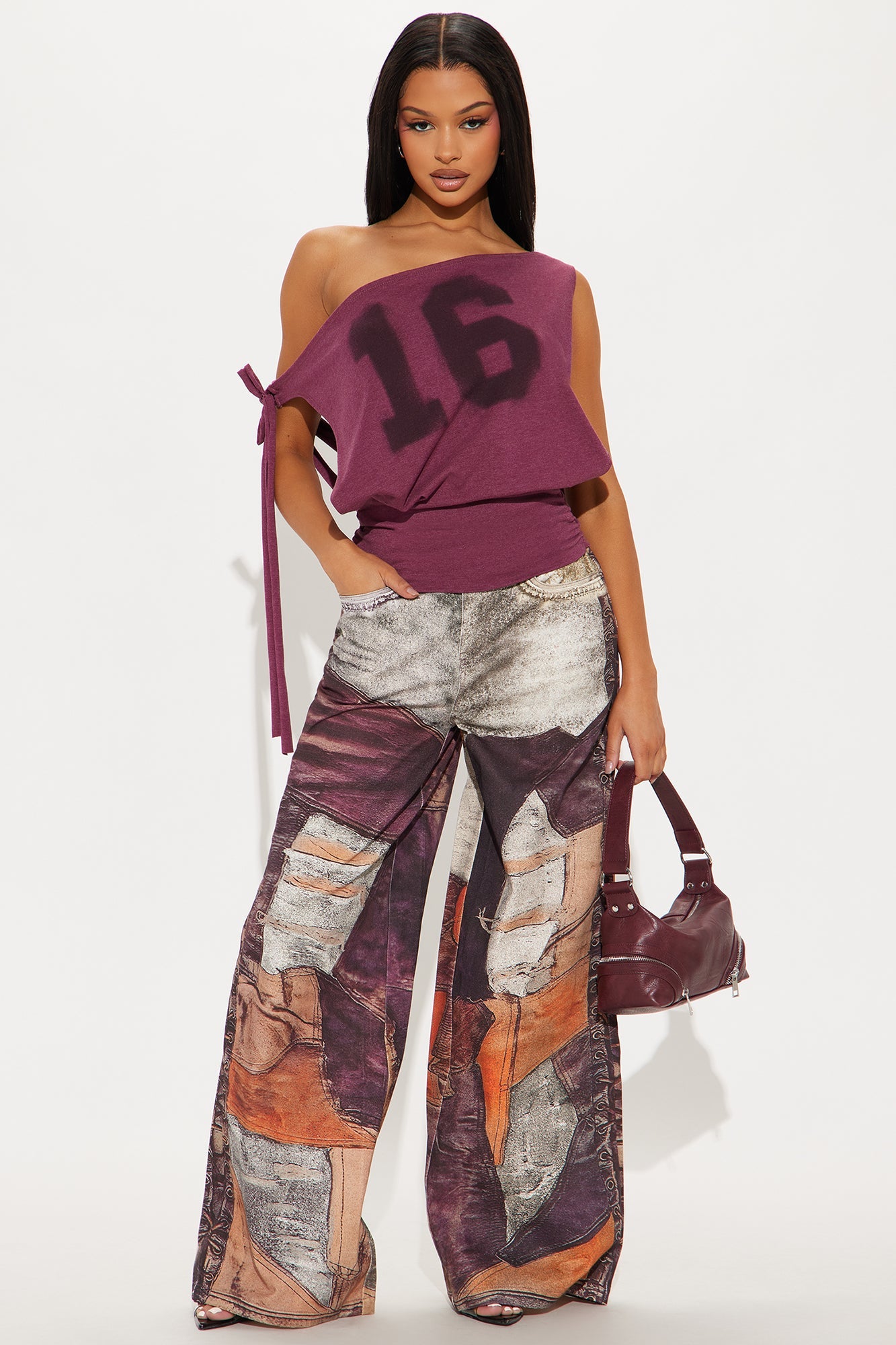 Mixed Emotions Wide Leg Pant - Multi Color