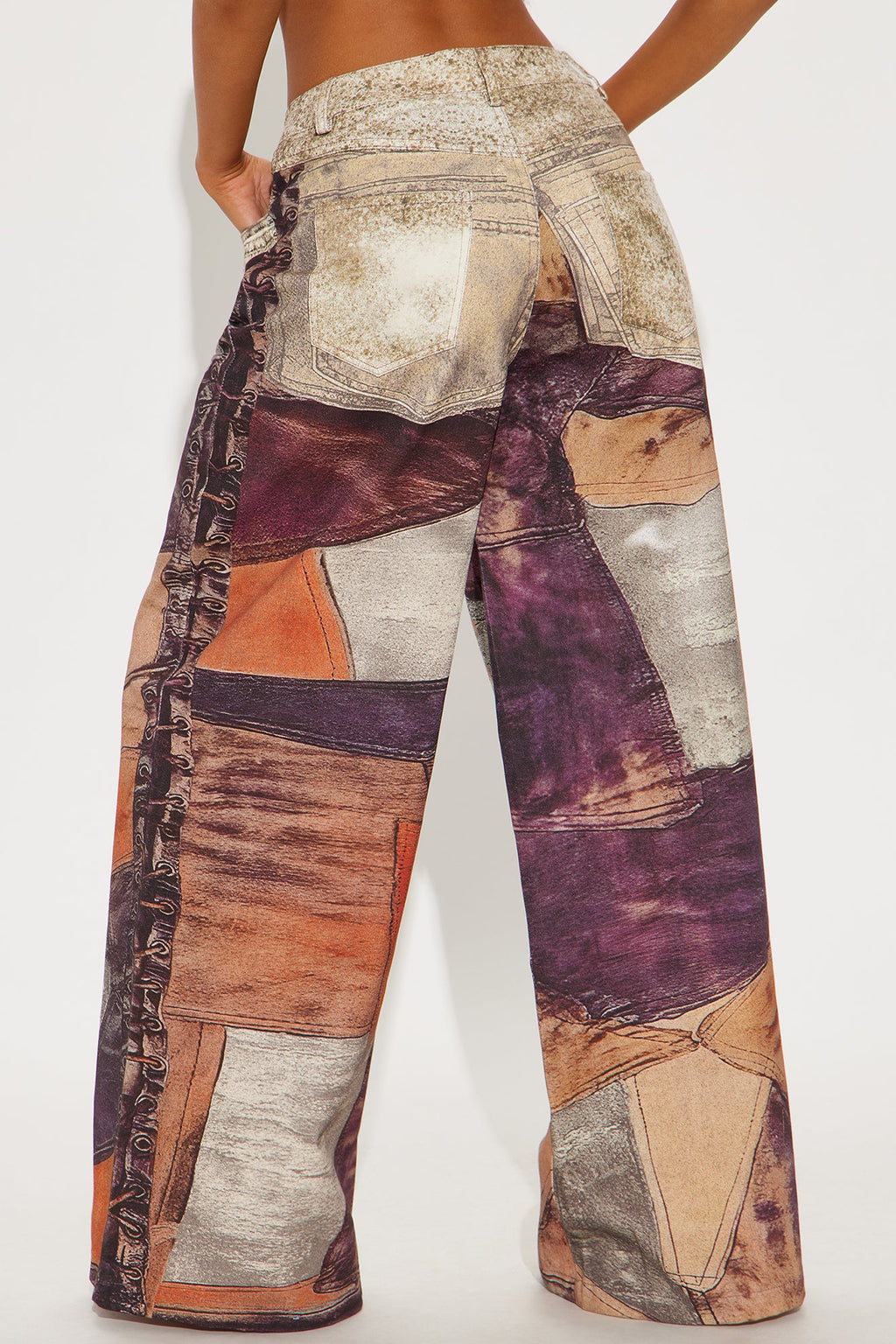 Mixed Emotions Wide Leg Pant - Multi Color
