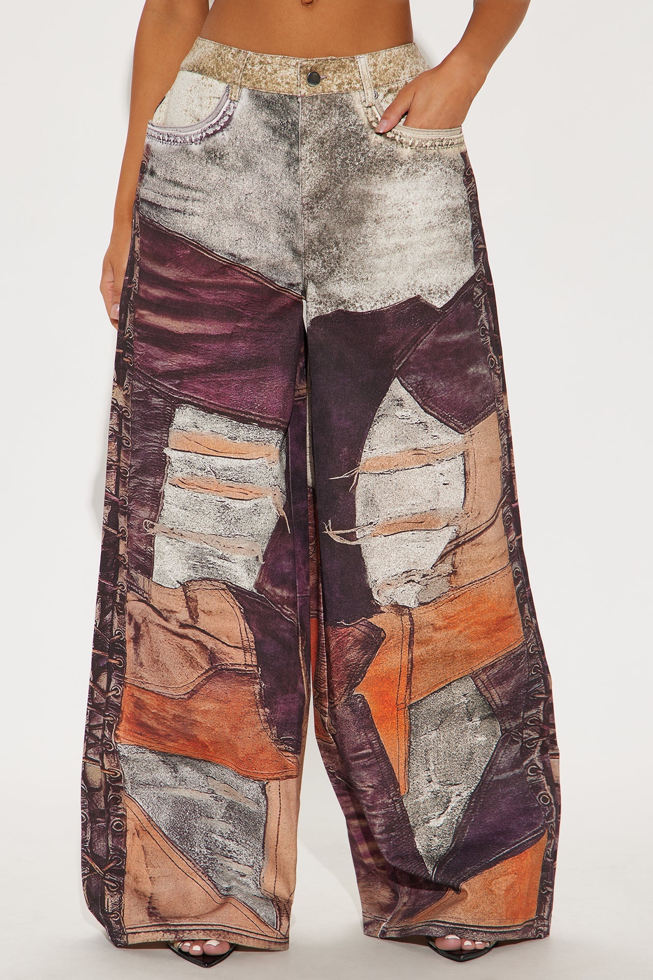 Mixed Emotions Wide Leg Pant - Multi Color