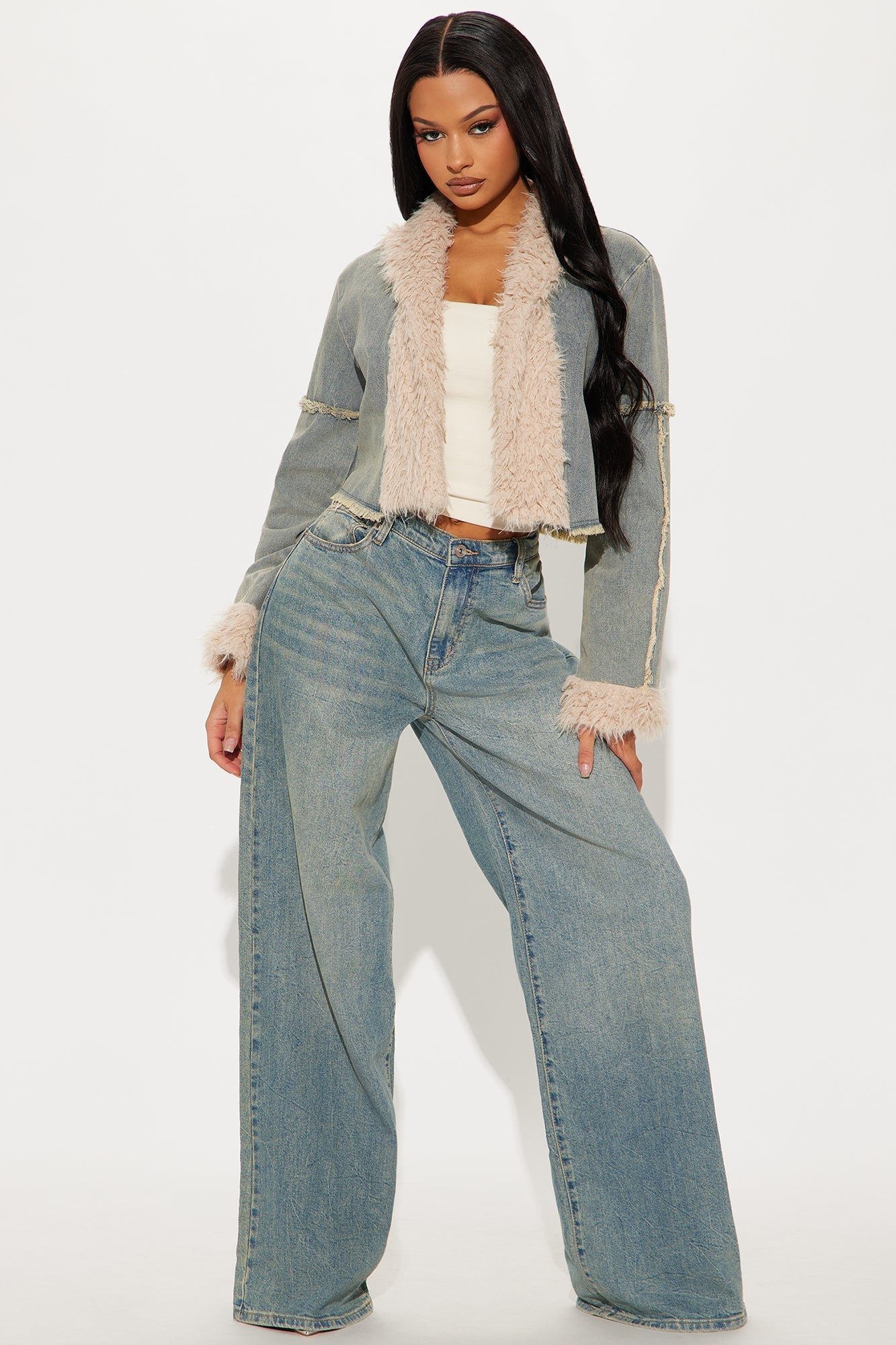 Rogue Cropped Denim Jacket - Medium Wash