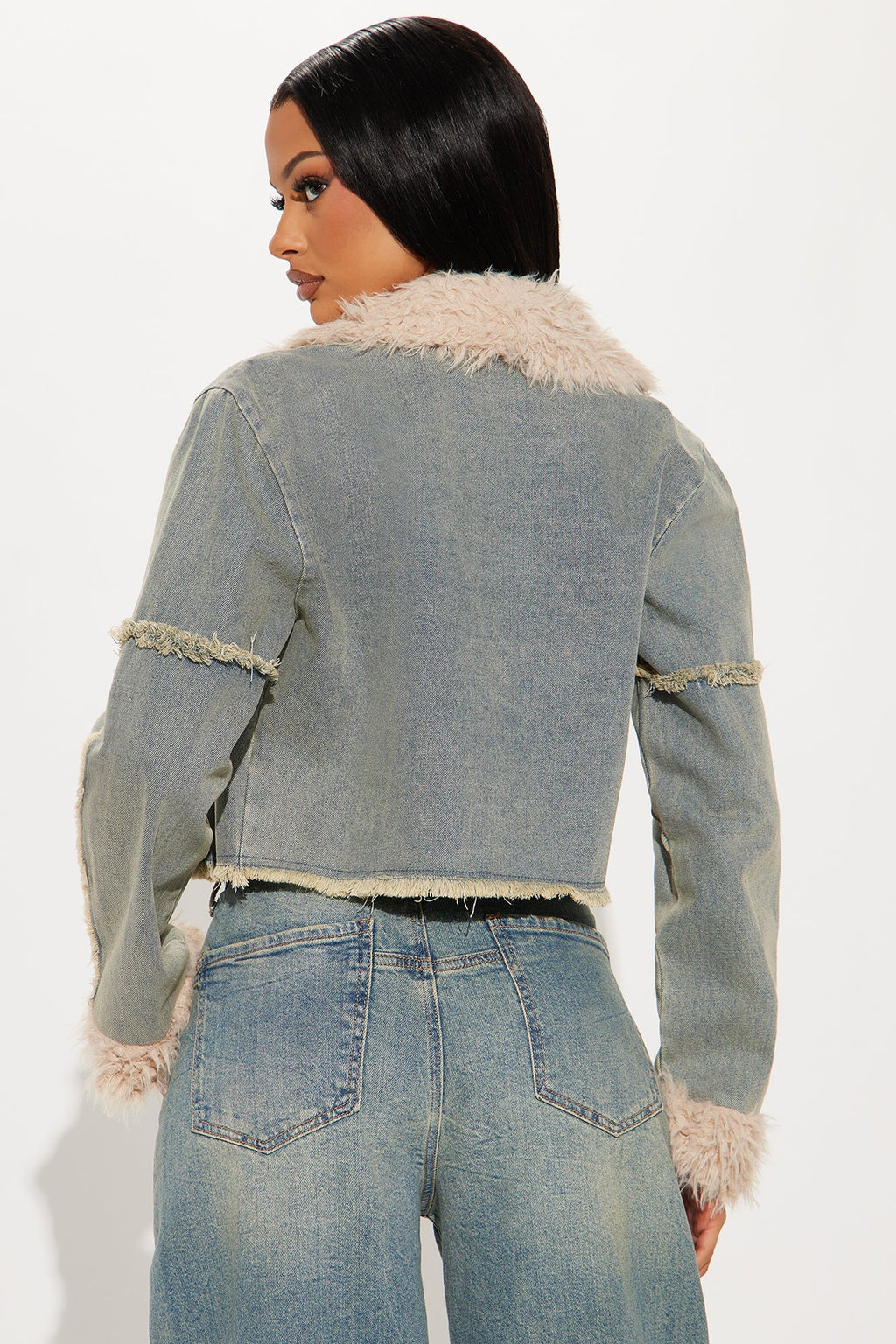 Rogue Cropped Denim Jacket - Medium Wash