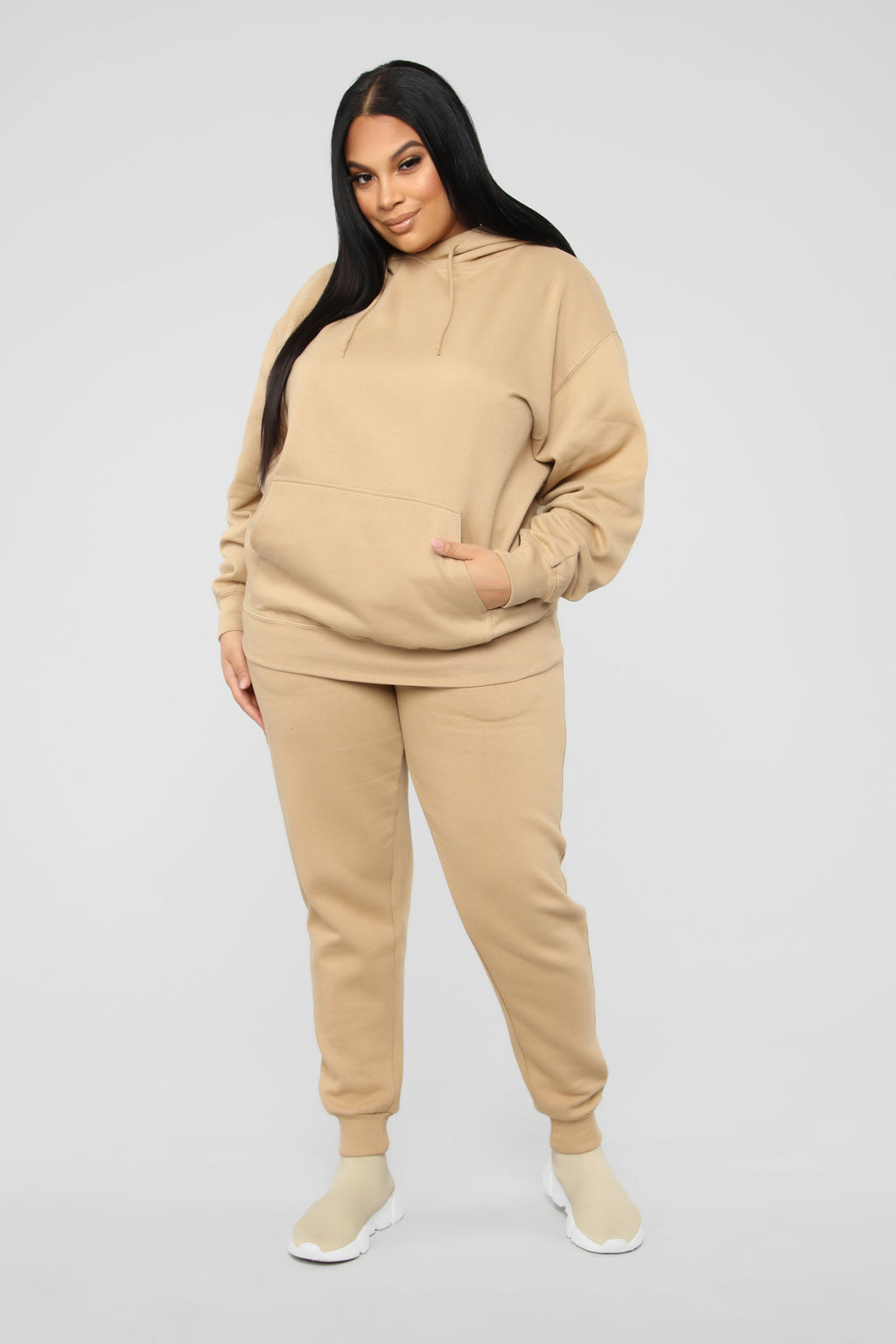 Stole Your Boyfriend's Oversized Jogger - Nude