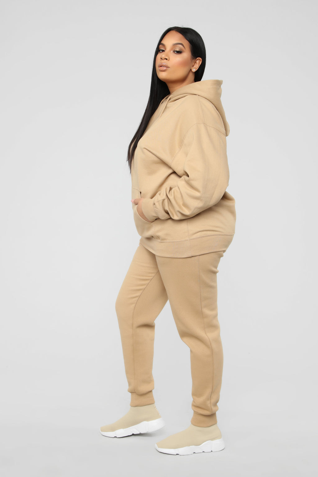 Stole Your Boyfriend's Oversized Jogger - Nude