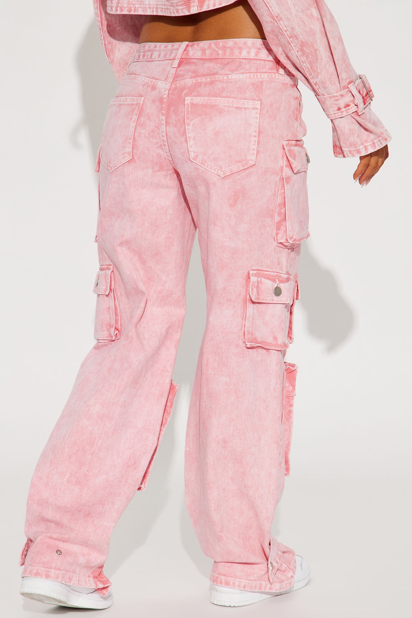 Billie Low Slung Cargo Jeans - Pink