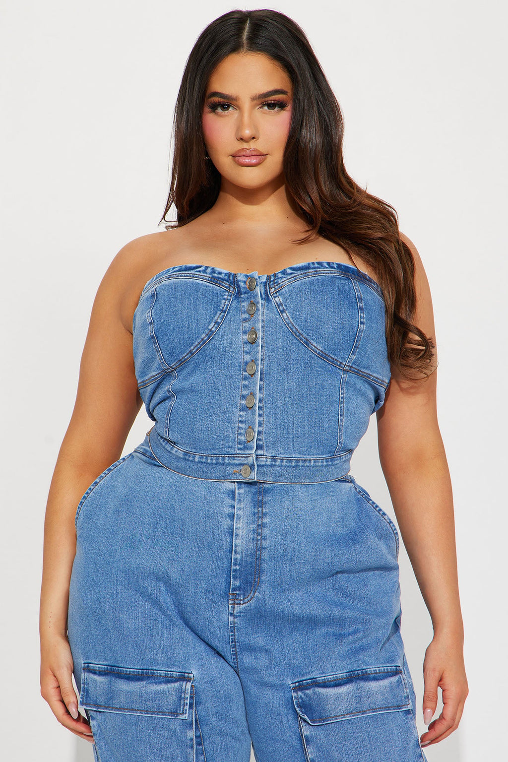 Hang With Me Denim Pant Set - Light Wash