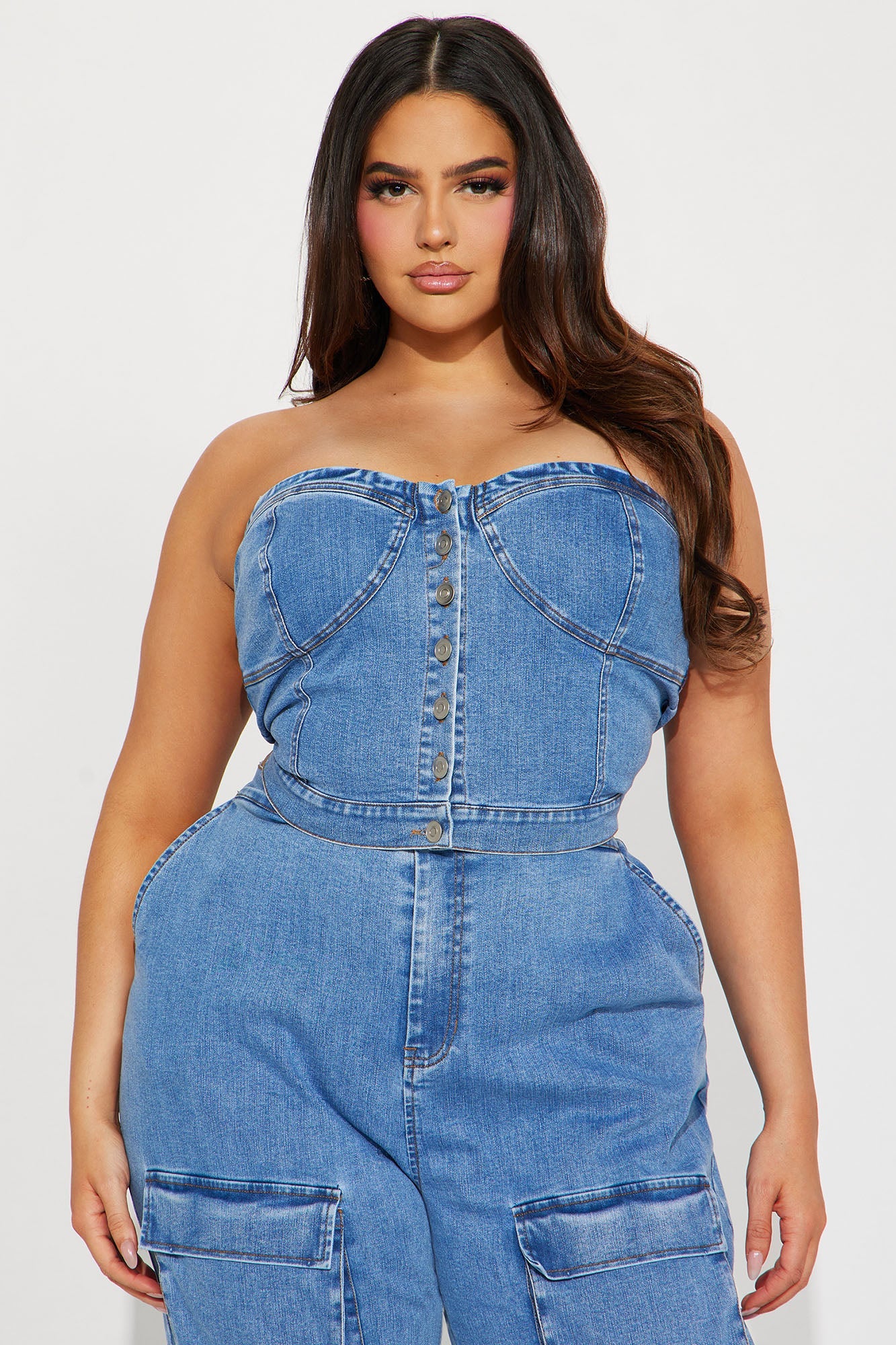 Hang With Me Denim Pant Set - Light Wash