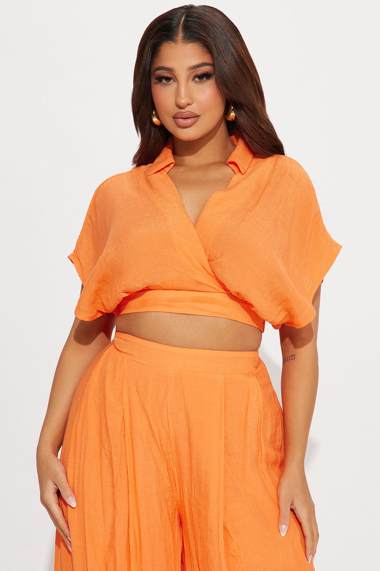 Mea Gauze Pant Set - Orange