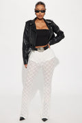 Now You See Me Lace Flare Pant - Taupe