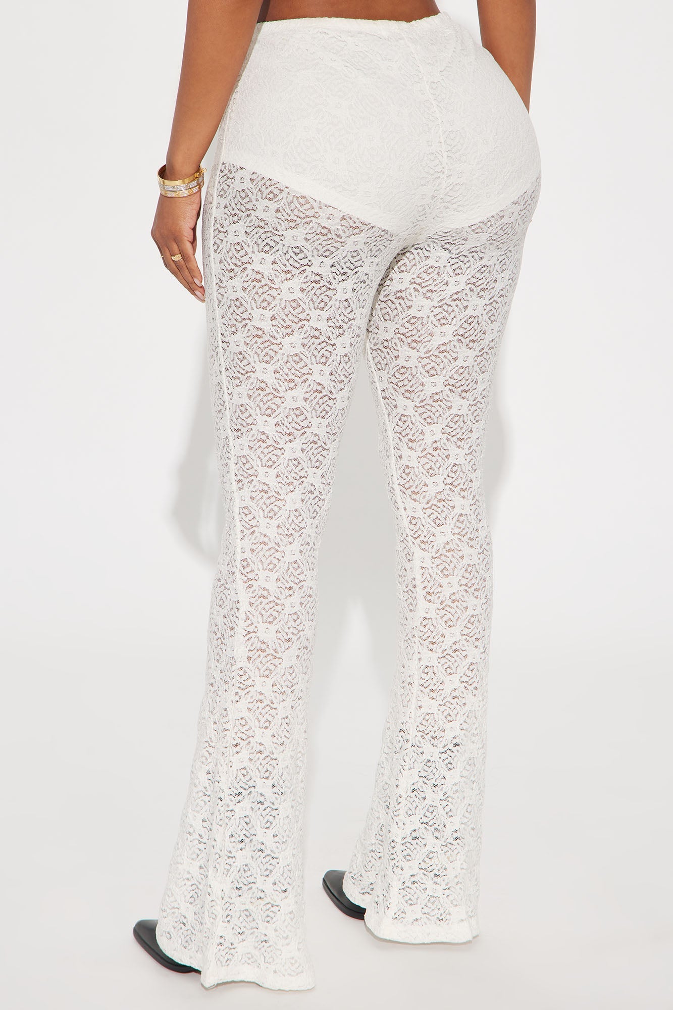 Now You See Me Lace Flare Pant - Taupe
