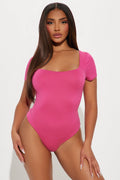 Marilyn Double Lined Bodysuit - Raspberry