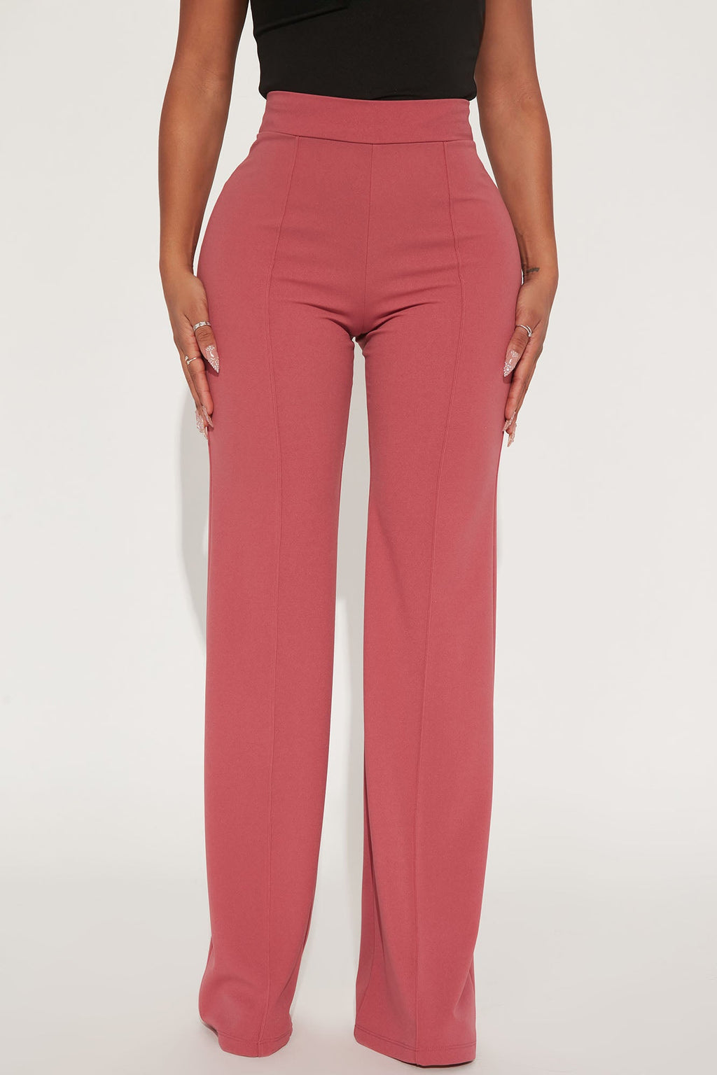 Tall Victoria High Waisted Dress Pants - Mauve