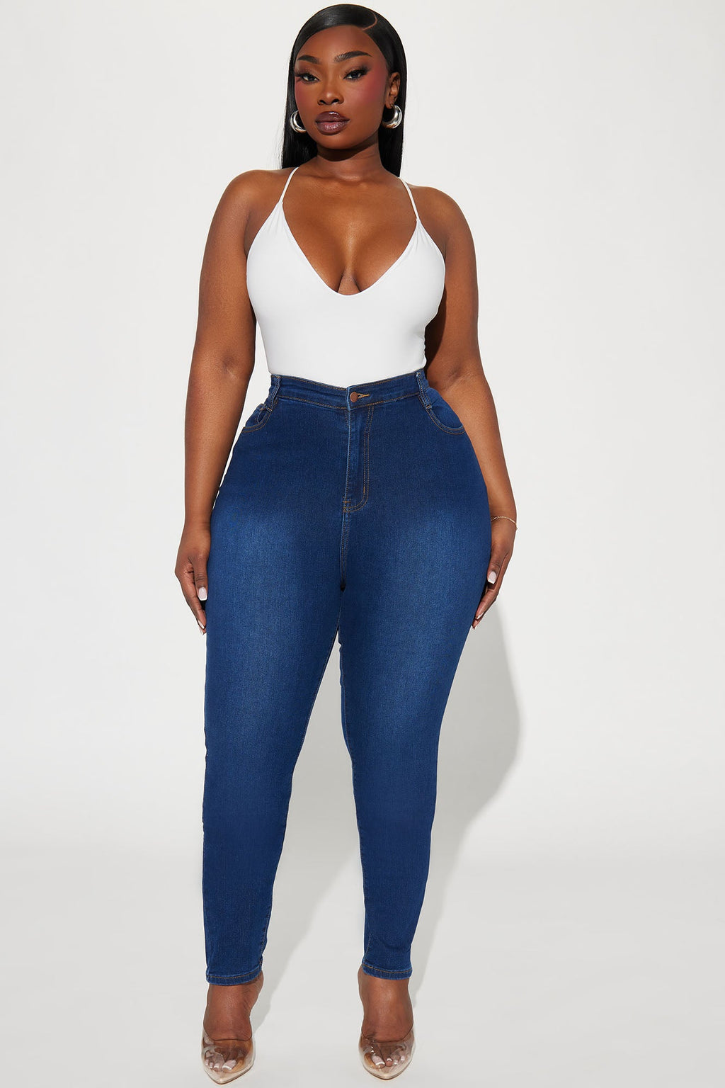Marilyn High Waisted Skinny Jeans - Dark Wash