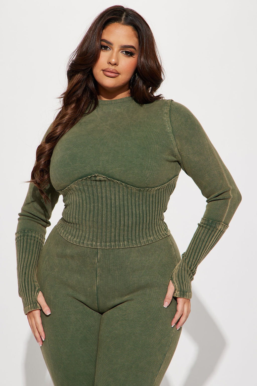 Always Hanging Out Legging Set - Olive