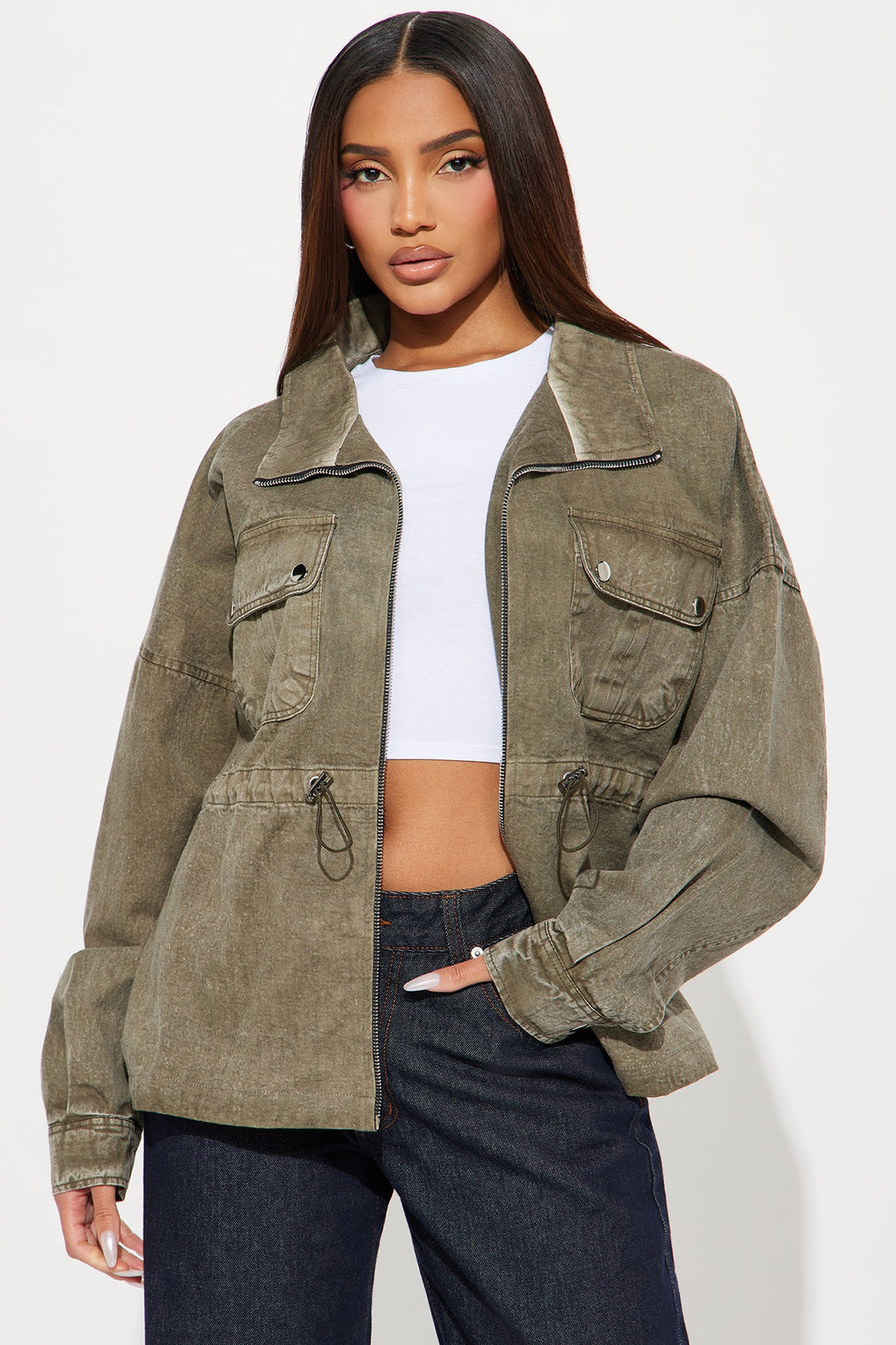 Rocky Washed Utility Jacket - Olive