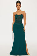 On The Dancefloor Maxi Dress - Hunter