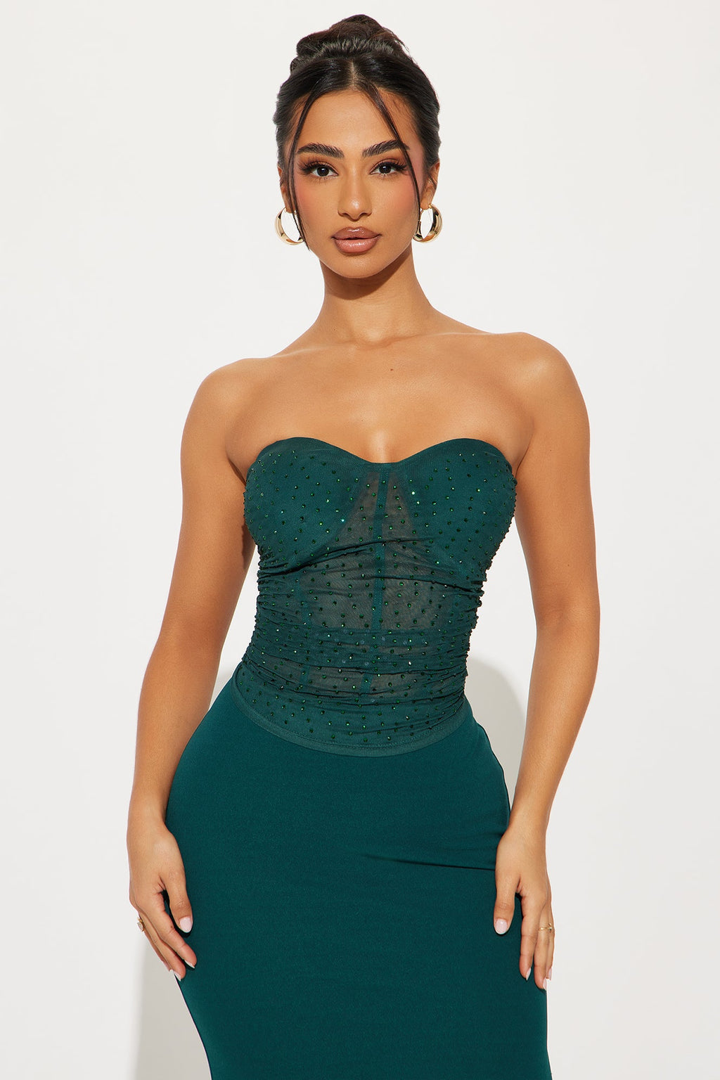 On The Dancefloor Maxi Dress - Hunter