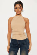 Anastasia Halter Top - Khaki