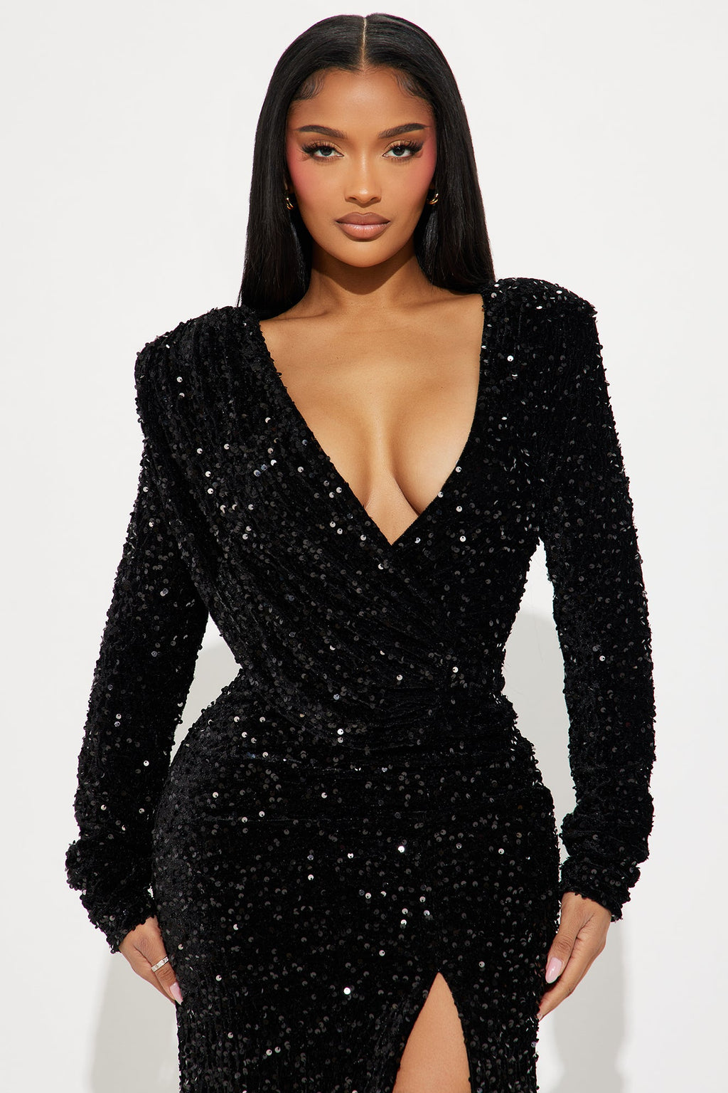Ricky Sequin Maxi Dress - Black