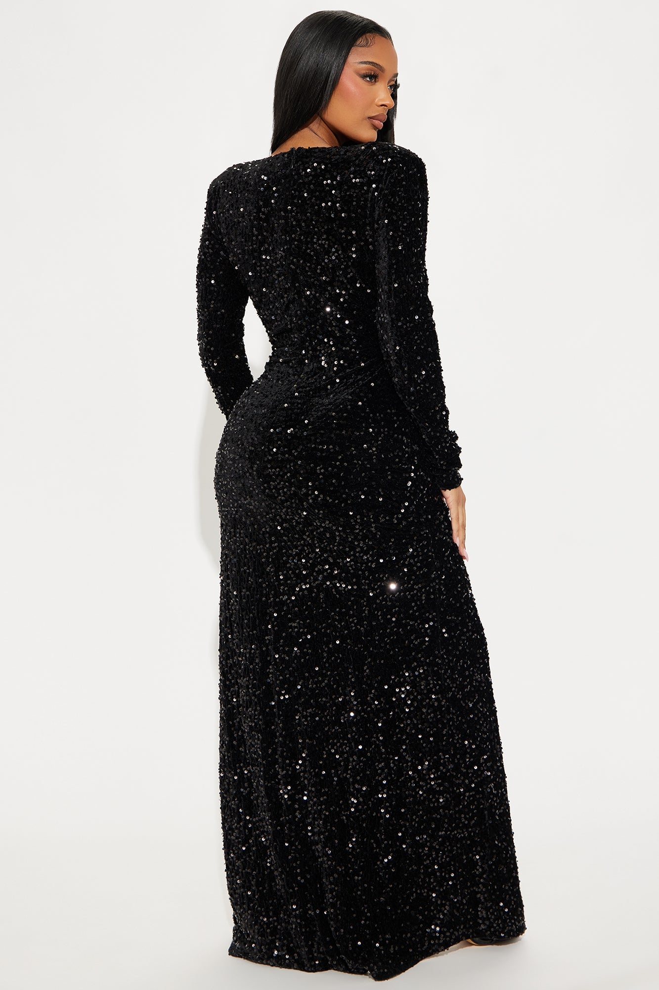 Ricky Sequin Maxi Dress - Black