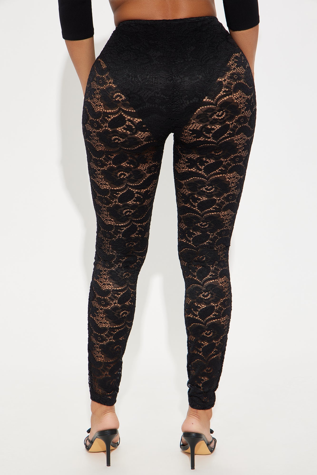 Not My Match Lace Legging - Black