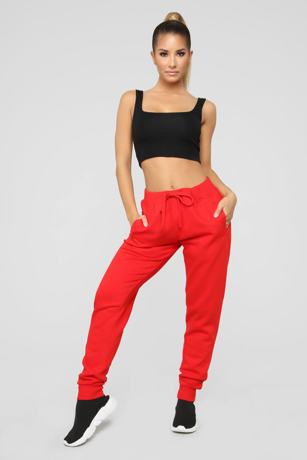 Stole Your Boyfriend's Oversized Jogger - Red