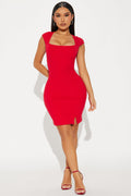 Lexus Ponte Mini Dress - Red