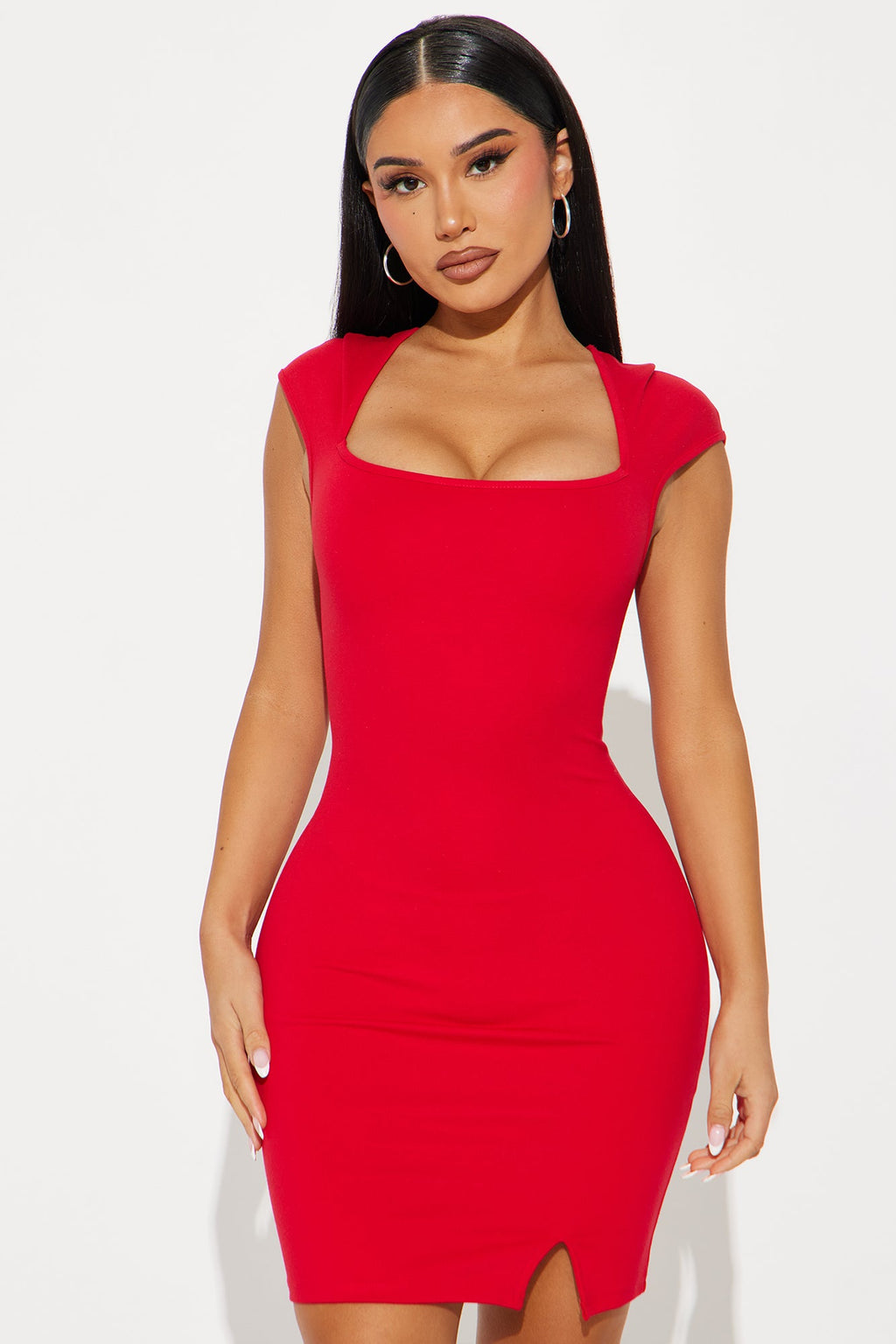 Lexus Ponte Mini Dress - Red