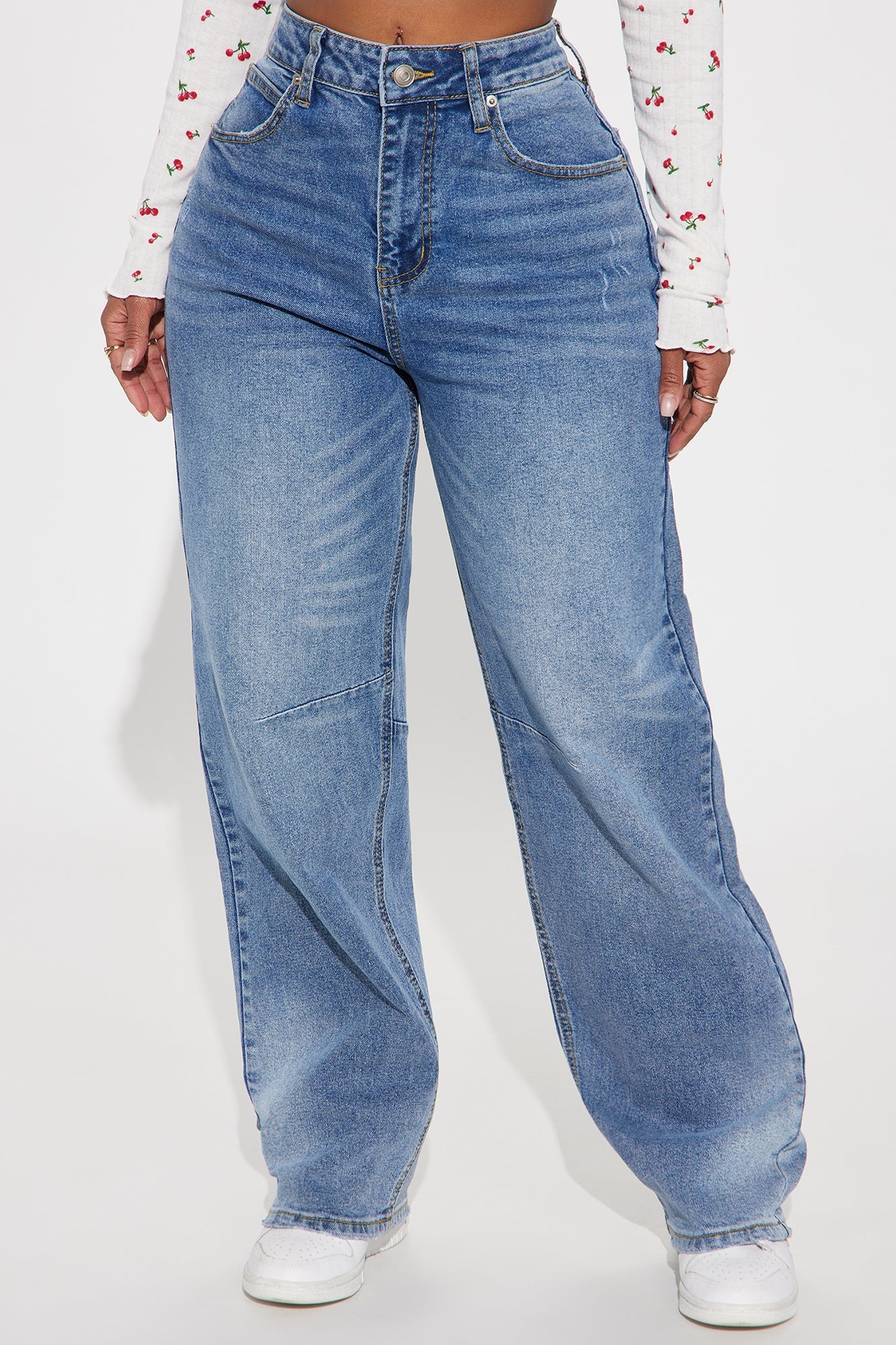 Always Pressed Baggy Jeans - Medium Wash