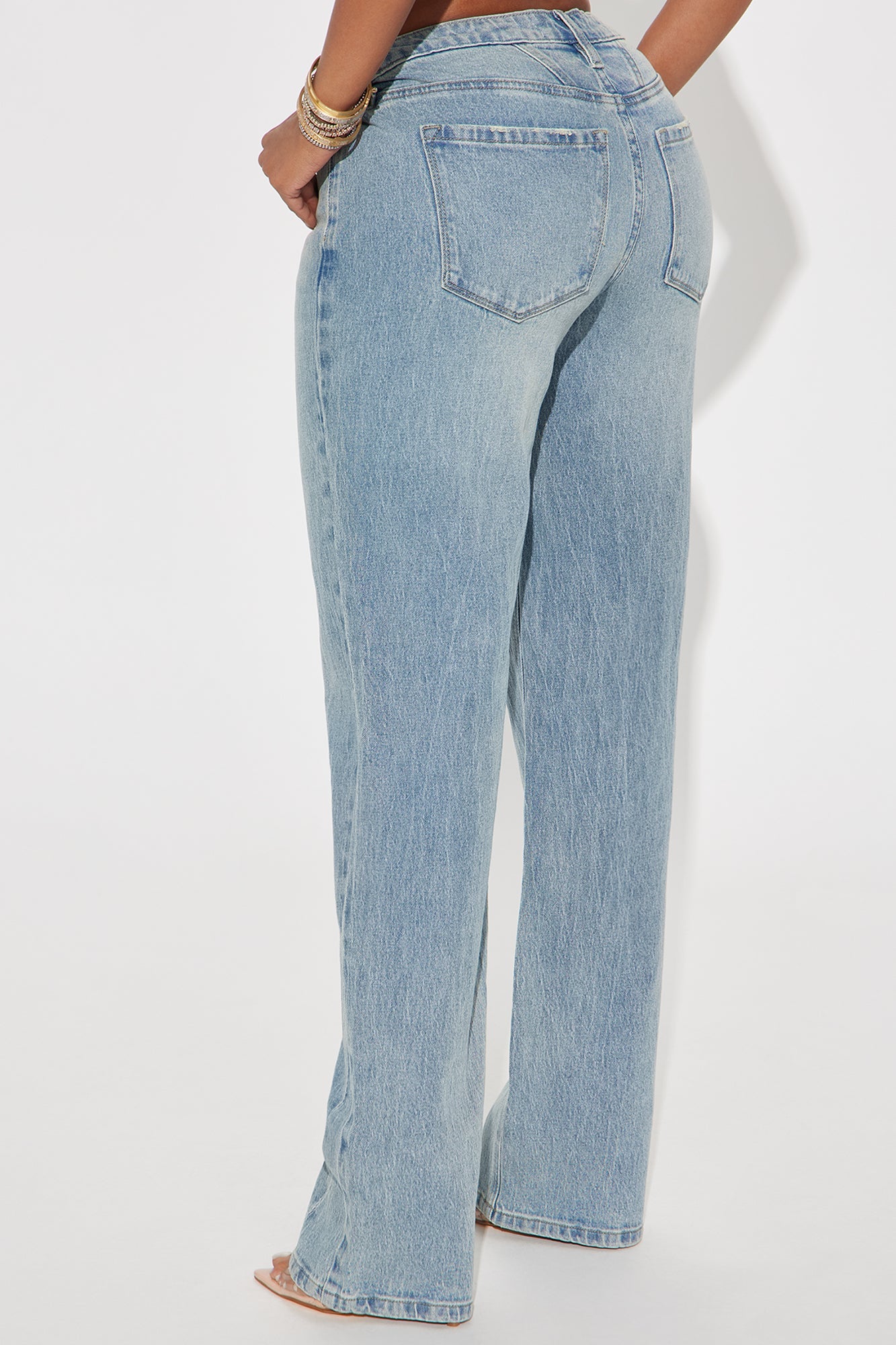 Deserved It Stretch Straight Leg Jeans - Light Wash