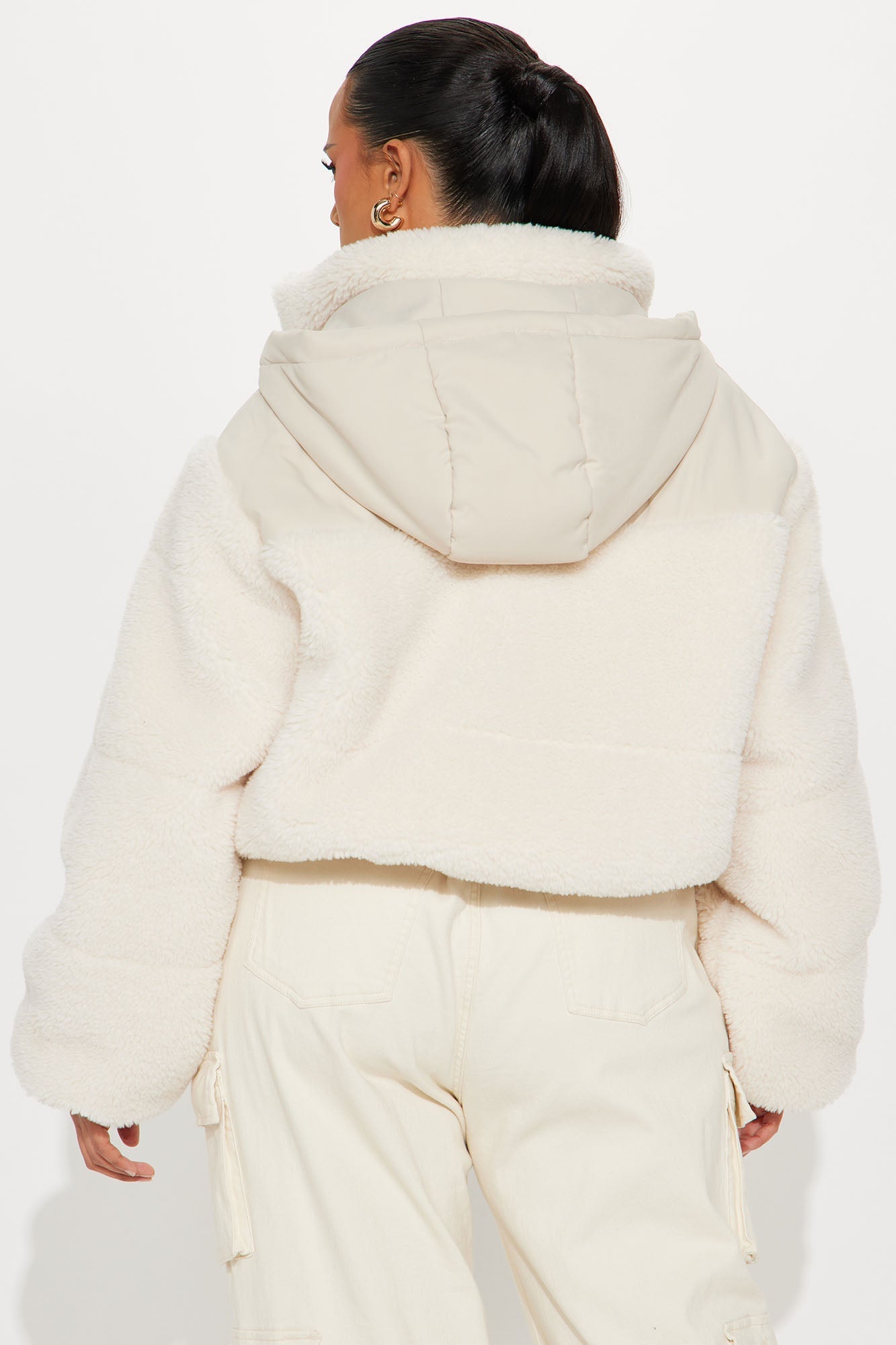 Up North Sherpa Puffer Jacket - Cream