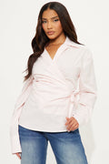 Wild Dreams Poplin Top - Pink