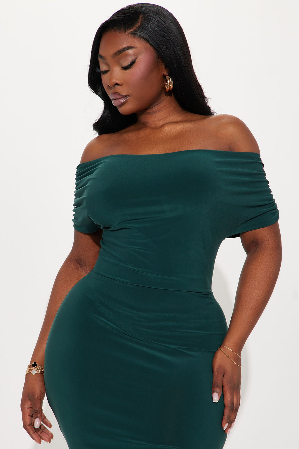 Rowena Twist Back Midi Dress - Olive